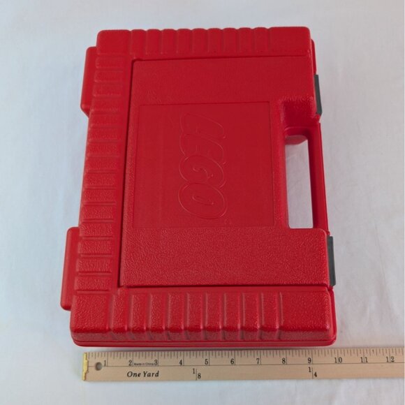 Vintage 1985 Lego Red Storage Container Carrying Bin Case 10x13x4 inch - Picture 8 of 9